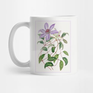 Violet Clematis Flower Branch Mug